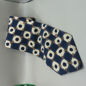 STRUCTURE 100% Silk Neck Tie Checkers and Dots Made in USA